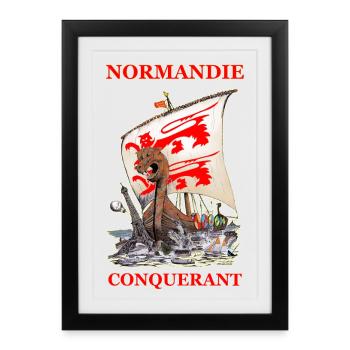 NORMANDY CONQUERING Louis RUNEMBERG © Adagp - Framed poster (27 × 37 cm) - black - Front