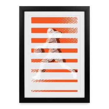 Basketball féminin Basketball féminin - Affiche encadrée (27 × 37 cm) - noir - Devant