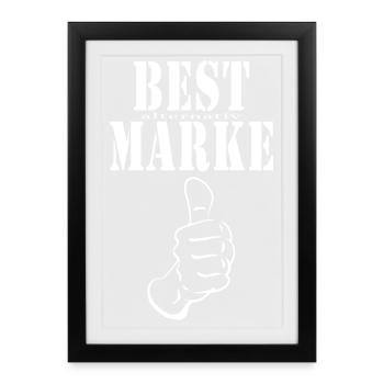 BEST alternative BRAND thumbs up - Framed poster (27 × 37 cm) - black - Front