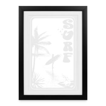 SURF - Affiche encadrée (27 × 37 cm) - noir - Devant