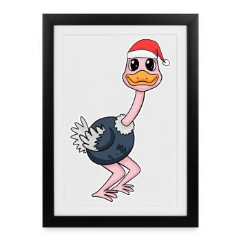 Bouquet de Noël - Affiche encadrée (27 × 37 cm) - noir - Devant