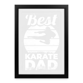 Best Karate Dad - Framed poster (27 × 37 cm) - black - Front