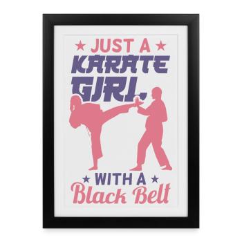 Karate Girl - Framed poster (27 × 37 cm) - black - Front