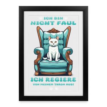 Reine des chats - Affiche encadrée (27 × 37 cm) - noir - Devant