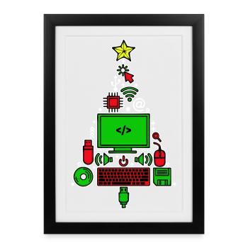 Code Debug Scripting Developer Computer Geek - Framed poster (27 × 37 cm) - black - Front