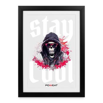stay Cool - Gerahmtes Poster (27 × 37 cm) - Schwarz - Vorne