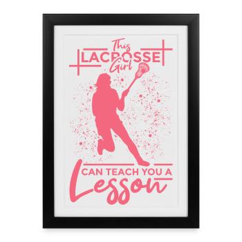 Fille de crosse - Affiche encadrée (27 × 37 cm) - noir - Devant