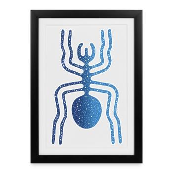 Animal araignée de Nazca - Affiche encadrée (27 × 37 cm) - noir - Devant