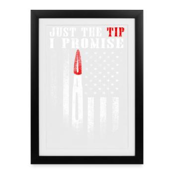 Just the Tip USA Flag - Framed poster (27 × 37 cm) - black - Front