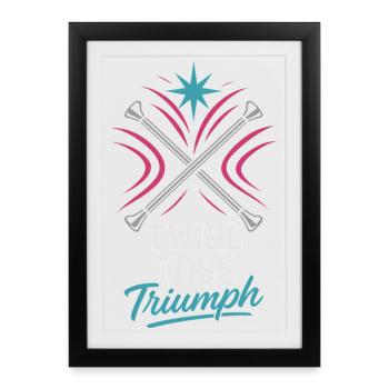 Baton Twirler Majorette Captain Squad Club - Framed poster (27 × 37 cm) - black - Front