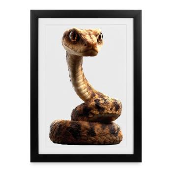 snake, python, cobra, rattlesnake, snakes - Framed poster (27 × 37 cm) - black - Front