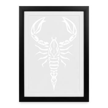 Scorpion Graphic Icon Drawing Vector - Framed poster (27 × 37 cm) - black - Front