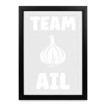 Team Garlic - Affiche encadrée (27 × 37 cm) - noir - Devant