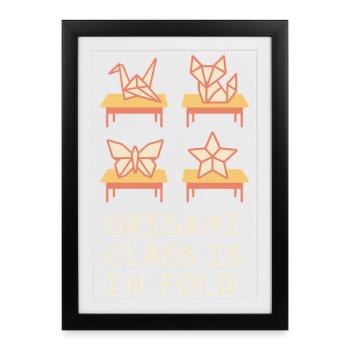 Origami Club Gift Simplicity To A - Framed poster (27 × 37 cm) - black - Front