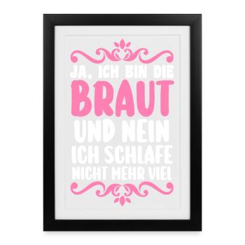 Bachelor Party Team Bride Hen Party - Framed poster (27 × 37 cm) - black - Front