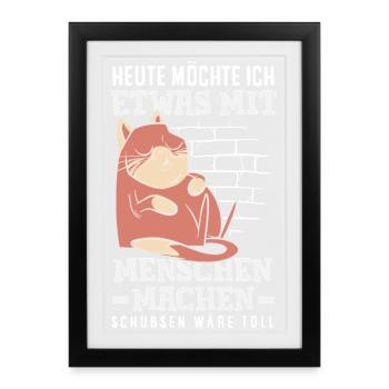 Aujourd’hui, je veux pousser les gens - Affiche encadrée (27 × 37 cm) - noir - Devant