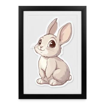 Hare - Framed poster (27 × 37 cm) - black - Front