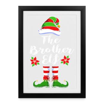 Brother Elf Elf Christmas Gift - Framed poster (27 × 37 cm) - black - Front