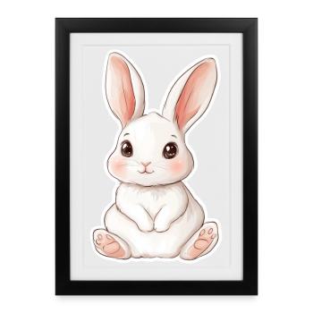Hare - Framed poster (27 × 37 cm) - black - Front