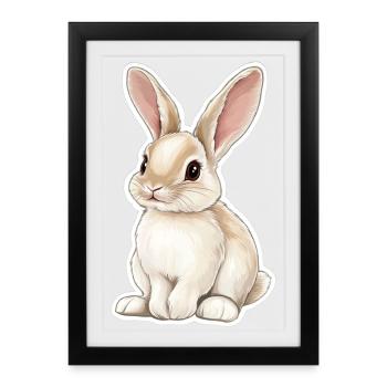 Hare - Framed poster (27 × 37 cm) - black - Front