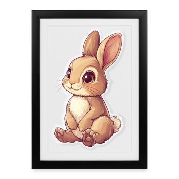 Hare - Framed poster (27 × 37 cm) - black - Front