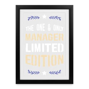 Manager Limited Edition - Framed poster (27 × 37 cm) - black - Front