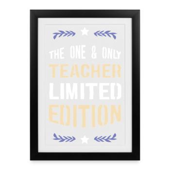 Only Teacher Édition Limitée - Affiche encadrée (27 × 37 cm) - noir - Devant