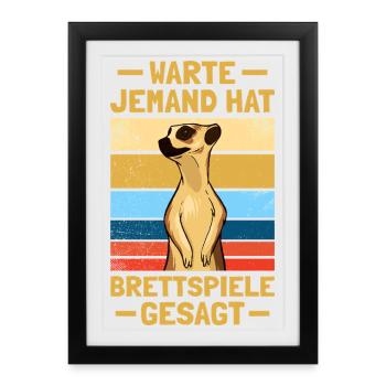 Quelqu’un a des jeux de société jeu de société - Affiche encadrée (27 × 37 cm) - noir - Devant
