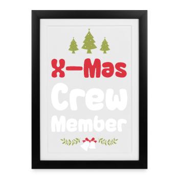 X-Mas Crew Member - Framed poster (27 × 37 cm) - black - Front