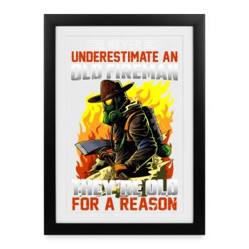 Fire brigade - Framed poster (27 × 37 cm) - black - Front