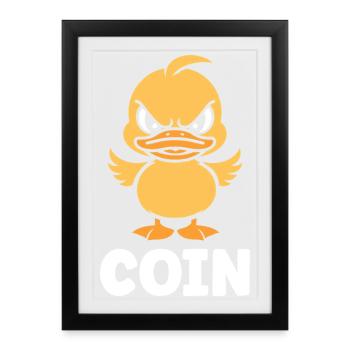 Furious Duckling Coin - Framed poster (27 × 37 cm) - black - Front