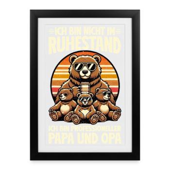 I'm not retired, I'm dad and grandpa - Framed poster (27 × 37 cm) - black - Front