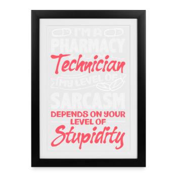 Pharmacist Pharmaceutical Technical - Framed poster (27 × 37 cm) - black - Front