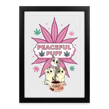 Peaceful Puff C&C - Framed poster (27 × 37 cm) - black - Front