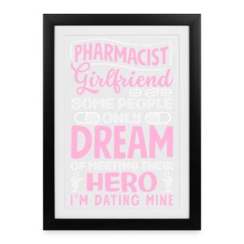 Pharmacist Girlfriend Heroine Pharmacy Assistant - Framed poster (27 × 37 cm) - black - Front