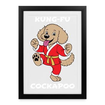 Cockapoo Kung-Fu  - Framed poster (27 × 37 cm) - black - Front