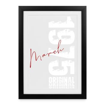 51st Birthday Gift Husband Wife March 1975 - Framed poster (27 × 37 cm) - black - Front