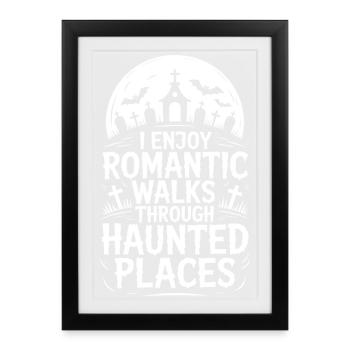 Horror Sayings Romantic Funny Horror Gift - Framed poster (27 × 37 cm) - black - Front