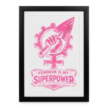 Féminisme Féministe Féministe - Affiche encadrée (27 × 37 cm) - noir - Devant