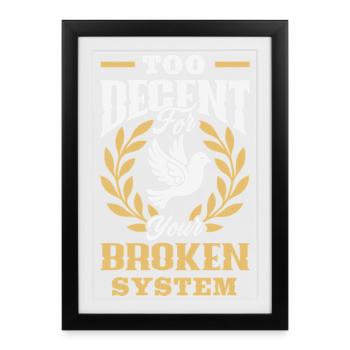 radicalized by fundamental - Framed poster (27 × 37 cm) - black - Front