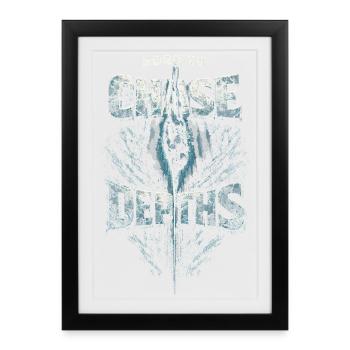 Profondeur de chasse à apnée - Affiche encadrée (27 × 37 cm) - noir - Devant