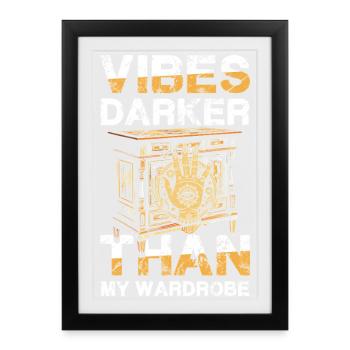Ambiances plus sombres que ma garde-robe Okkult goth Hamsa - Affiche encadrée (27 × 37 cm) - noir - Devant