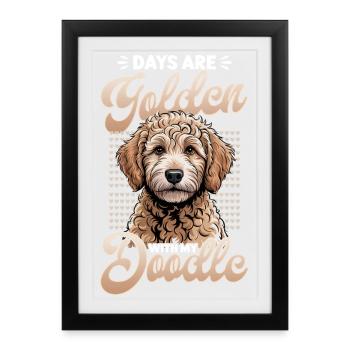 Goldendoodle Dog Breed - Framed poster (27 × 37 cm) - black - Front