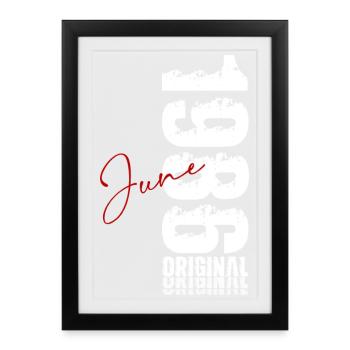 40th Birthday Gift Vintage June Vintage 1986 - Framed poster (27 × 37 cm) - black - Front