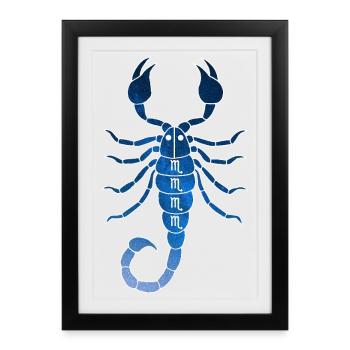 Scorpio and the universe - Framed poster (27 × 37 cm) - black - Front