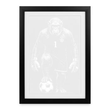 Chimpanzé - Affiche encadrée (27 × 37 cm) - noir - Devant