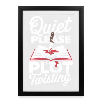 Psychological Thriller Readers Crime Books Literature - Framed poster (27 × 37 cm) - black - Front