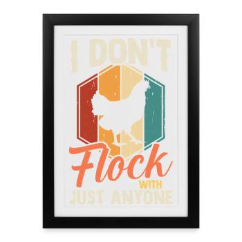 Élevage de coqs, volaille, poulet - Affiche encadrée (27 × 37 cm) - noir - Devant