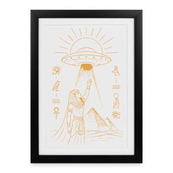 Pharaon Vision OVNI - Affiche encadrée (27 × 37 cm) - noir - Devant