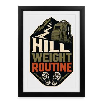 HILL WEIGHT ROUTINE - Framed poster (27 × 37 cm) - black - Front